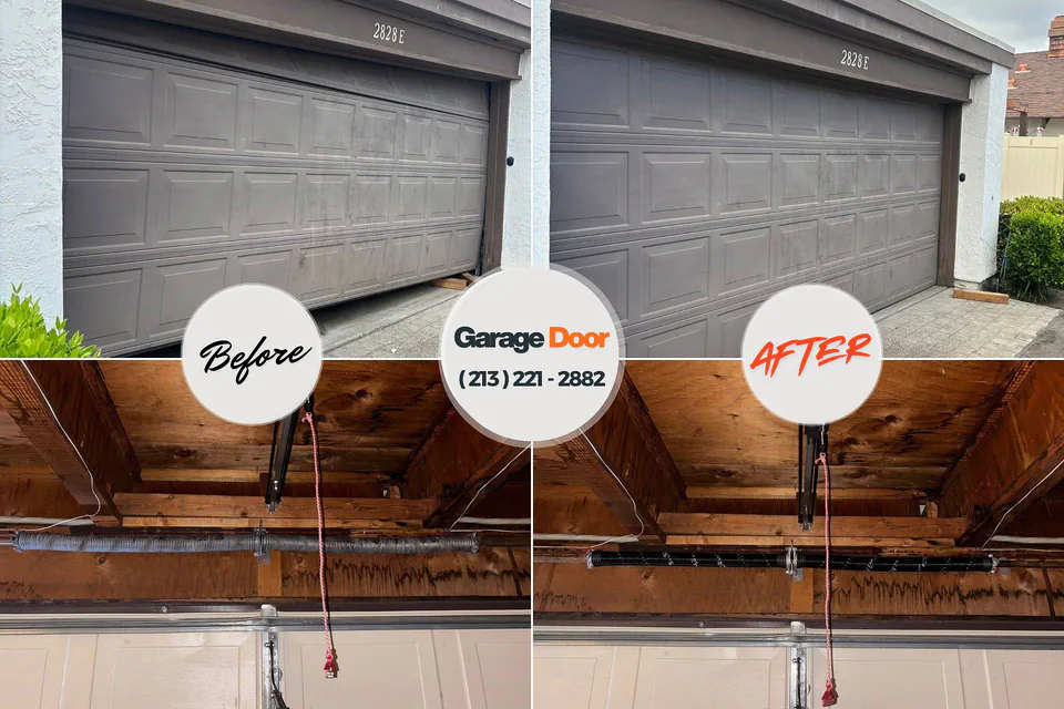 Before and after: garage door repair Pottsville, PA